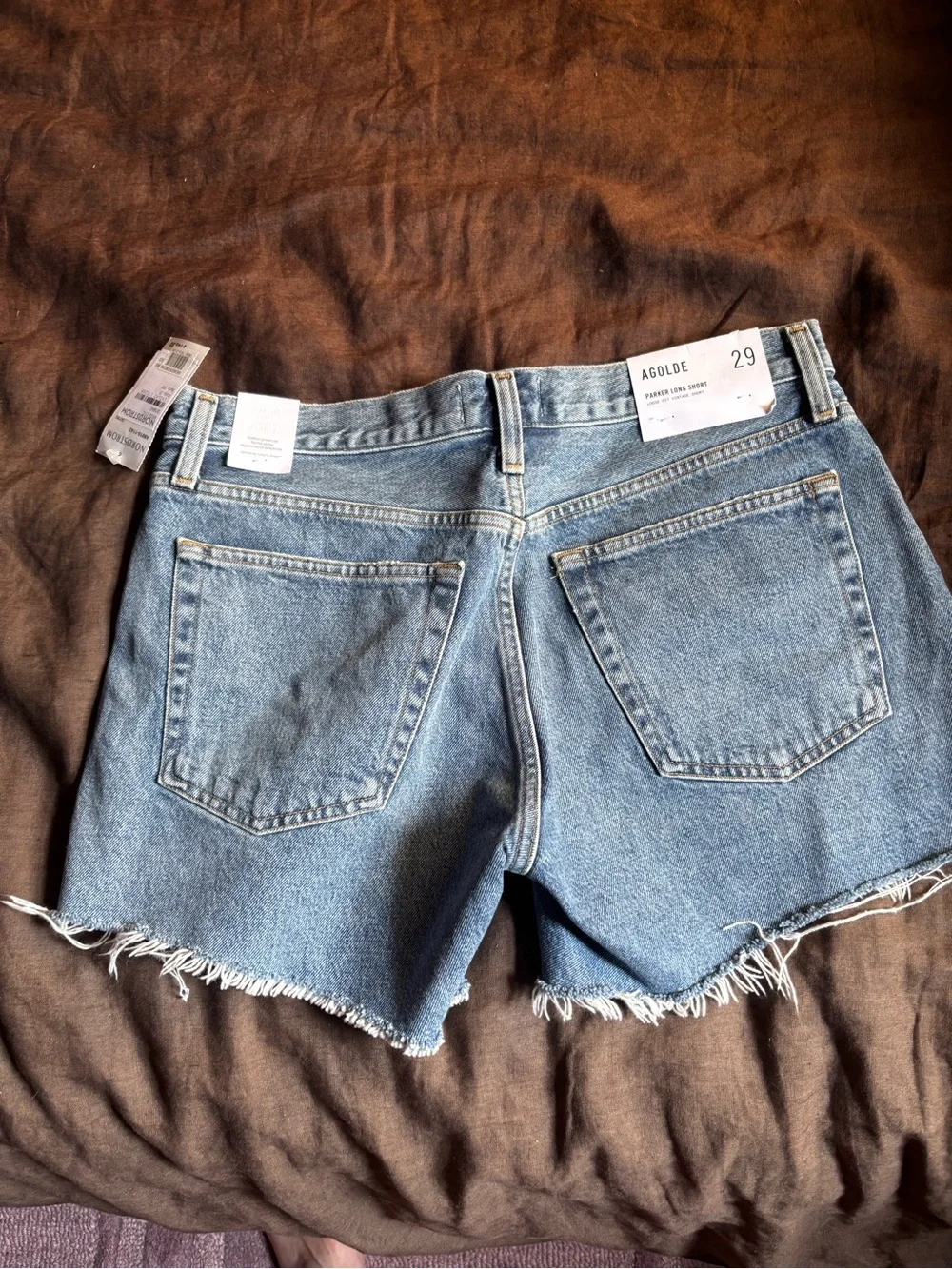 Agolde Parker Long Denim Shorts NWT